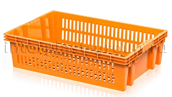 Ящик для овощей, фруктов и хлеба Евролоток оранжевый в Петропавловске