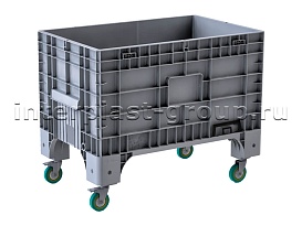 Контейнер iBox сплошной на колесах серый в Петропавловске Контейнер iBox сплошной на колесах серый в Петропавловске