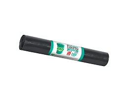 Мешки для мусора 160 л, черные, в рулоне 10 шт., ПВД, 25 мкм, 1100х800 мм, GRIFON, 101-031 в Петропавловске