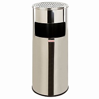 Урна с пепельницей 27 л, нержавеющая сталь, зеркальная, LAIMA PROFESSIONAL в Петропавловске