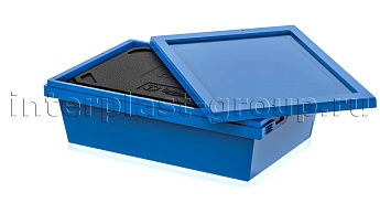 Изотермический контейнер KV 6416 в сборе с крышкой голубой в Петропавловске Изотермический контейнер KV 6416 в сборе с крышкой голубой в Петропавловске