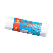 Мешки для мусора 120 л, белые, рулон 10 шт., ПНД, 12 мкм, 1100х690 мм, Эконом, МЭ2622 (МНЭ 120-10б) в Петропавловске