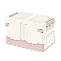 Ящик пластиковый складной белый, дно розовое, 370х240х240 мм в Петропавловске