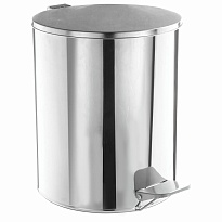 Ведро для мусора с педалью, усиленное, ТИТАН, 7 л, кольцо под мешок, нержавеющая сталь, хром в Петропавловске Ведро для мусора с педалью, усиленное, ТИТАН, 7 л, кольцо под мешок, нержавеющая сталь, хром в Петропавловске
