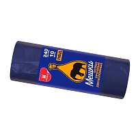 Мешки для мусора 240 л, синие, рулон 10 шт., ПВД 36 мкм, 1350х900 мм, Уфа Пак, МВ1854 (МВ 240-10с) в Петропавловске