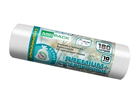 Мешки для мусора 180 л, ароматизированные, белые, в рулоне 10 шт., ПВД, 35 мкм, 1100х930 мм, PREMIUM+, 180105302 в Петропавловске Мешки для мусора 180 л, ароматизированные, белые, в рулоне 10 шт., ПВД, 35 мкм, 1100х930 мм, PREMIUM+, 180105302 в Петропавловске