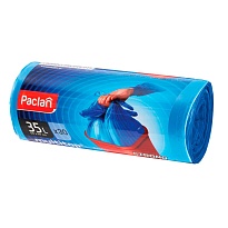Мешки для мусора 35 л, с ушками, синие, в рулоне 30 шт., ПНД, 10,5 мкм, 640х500 мм, PACLAN Multitop, 600819 в Петропавловске