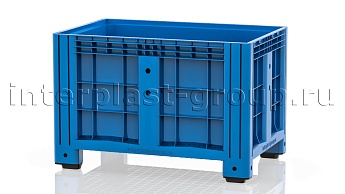 Контейнер iBox сплошной на ножках голубой в Петропавловске