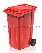 Контейнер для мусора 240 л красный облегченный 240 красный в Петропавловске
