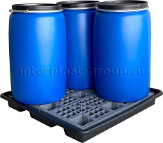 Поддон пластиковый для четырех бочек в Петропавловске Поддон пластиковый для четырех бочек в Петропавловске