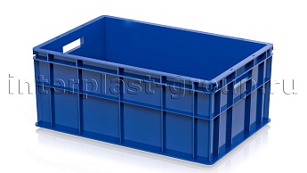 Ящик для молока, мяса, овощей и фруктов сплошной синий в Петропавловске Ящик для молока, мяса, овощей и фруктов сплошной синий в Петропавловске
