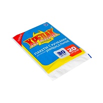 Мешки для мусора 20 л, с ручками, черные, в пачке 20 шт., ПНД, 10 мкм, 550х440 мм, Крепак, 4607075710023 в Петропавловске