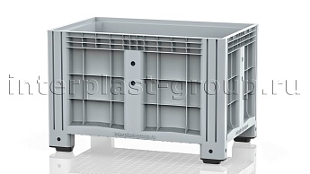 Контейнер iBox сплошной на ножках серый в Петропавловске